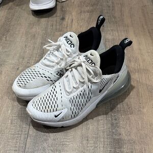 Nike Air Max 270 White and Black Sneakers